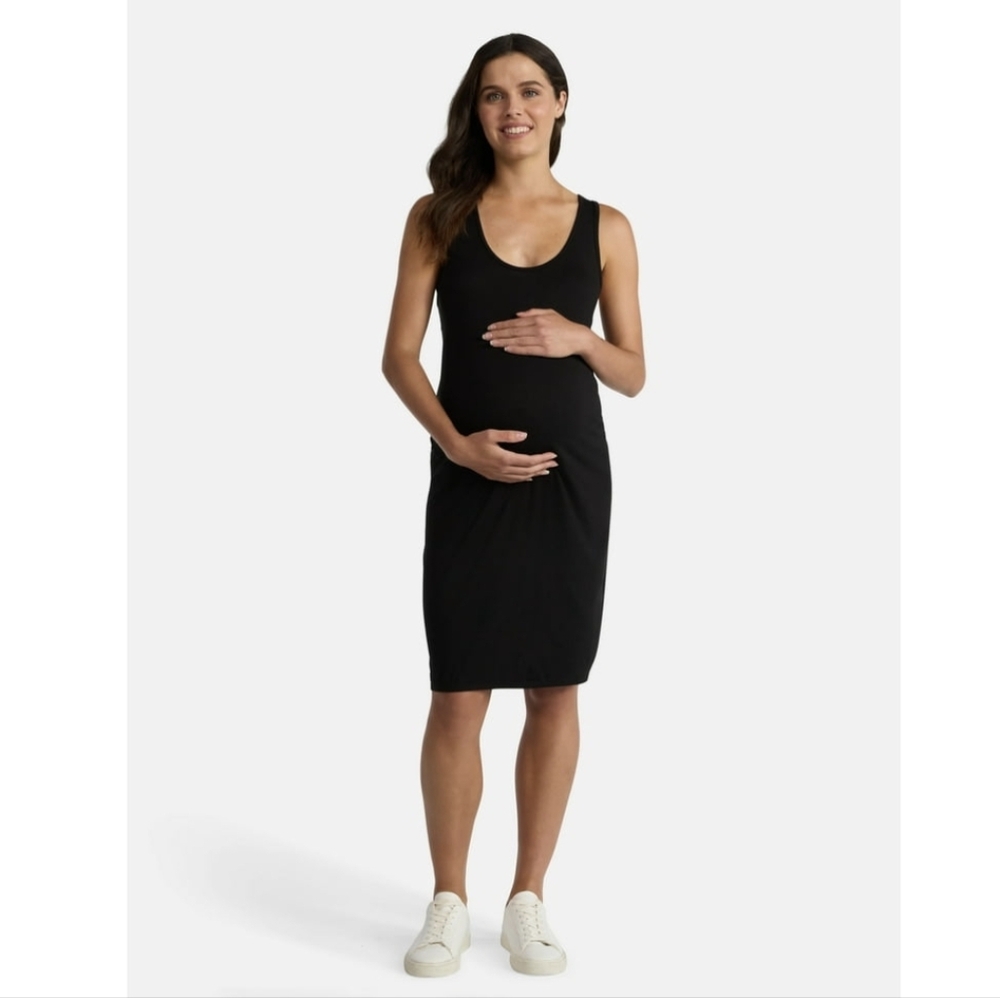 Time &‎ Tru Maternity Easy Tank Dress Black XLarge (16-18) NWT